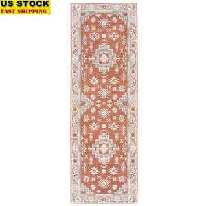Machine Washable Multi-Use Decorative Rug Non-Slip Indoor Kitchen Bedroom Runner - Picture 1 of 25