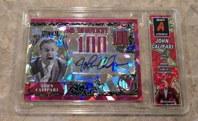 2021-22 Leaf Metal John Calipari So Money Crystals Arkansas Razorbacks Auto /15 - Image 1 of 4