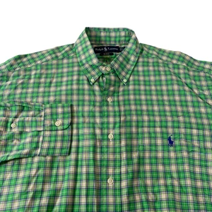 Ralph Lauren Blake Button Front Hemd Herren Gr. Large grün kariert kariert - Bild 1 von 8