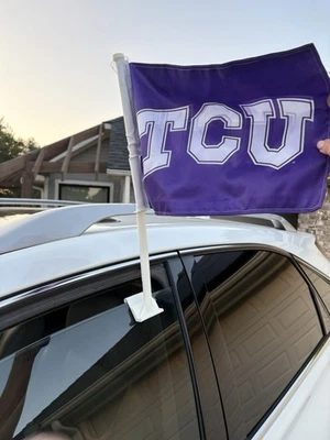 TCU Horned Frogs Car Flag - 20” - Excellent Condition. - Image 1 of 2
