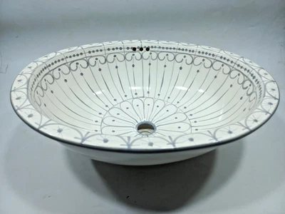 FREGADERO TALAVERA 21" X 17" Drop in o Undermount baño mexicano hecho a mano cerámica Foto 1 de 4