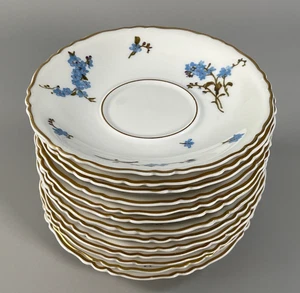 Haviland Limoges Montmery Vergissmeinnicht Untertassen nur Frankreich 13er Set - Bild 1 von 20
