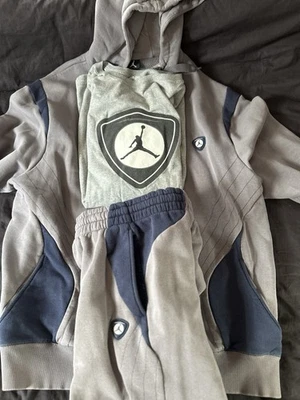 Conjunto de camisa com capuz Jordan retrô 14 XIV lã zíper completo 2XL XXL - Imagem 1 de 4