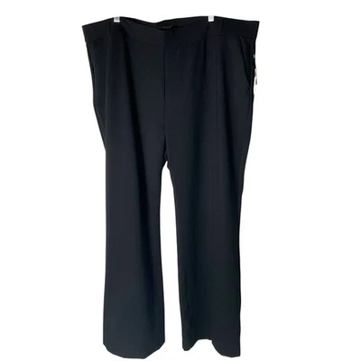 NYDJ Pants Womens Sculpt-Her Ponte-Knit Pull-On Flare-Leg A629758 Black 3X NEW — 第 1/4 张图片