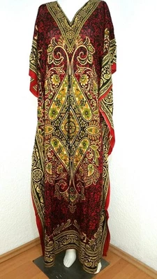 Vestido Maxi Kaftán Kimonoärmel de Playa Bata Aireado Boho Disfraz Carnaval - Imagen 1 de 4