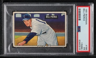 1951 Bowman Billy Pierce Bill Pierce #196 PSA 1.5 Rookie RC - Image 1 of 2