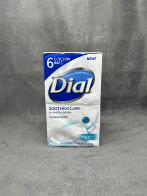 Dial Soothing Care Glycerin Bar Soap Collagen Infused 6 Bars - Image 1 of 4