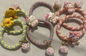Adorable Hello Kitty and Friends Hair Tie Pony Tail Holder Scrunchie LotOf 6 - Picture 1 of 6