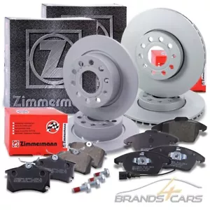 ZIMMERMANN BREMSSCHEIBEN + BELÄGE VORNE+HINTEN FÜR AUDI A3 8P BJ 03-13 - Bild 1 von 12