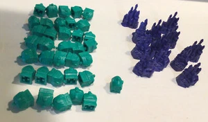 Monopoly Disney Edition Replacements Pieces Parts 12 Castles 31 Cottages Houses - Picture 1 of 3