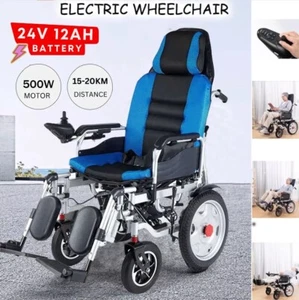 500W Folding Lightweight Power Electric Wheelchair Mobility Aid Motorized 24V12A - Picture 1 of 19