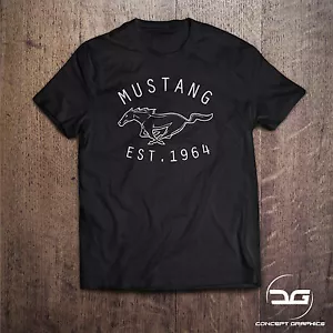 Classic Mustang Camiseta negra para hombre Regalo de novedad - Imagen 1 de 2