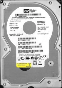 WESTERN DIGITAL WD2000JS-60NCB1 200GB SATA HARD DRIVE DCM: HSBHNT2CHB - Picture 1 of 2