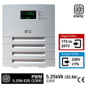 5.25KVA Voltage Stabiliser / Single Phase Digital Regulator -PWM-5.25H-S25(230V) - Picture 1 of 5