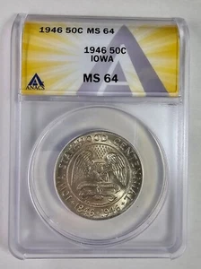 (LD-HD-4716) 1946 50C Commemerative Iowa Half Dollar MS 64 - Picture 1 of 4