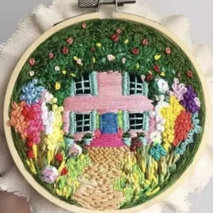 Hand Embroidery Kit 15cm - Beginners DIY Craft Project - Modern Needlework - Picture 1 of 1