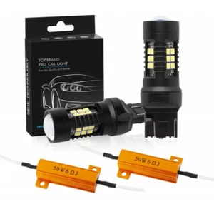 Ampoules T20 LED W21/5W Veilleuse 21 smd Canbus Blanc 6000K Feux De Jour Freins - Imagen 1 de 1