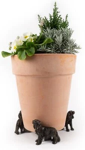 Potty Feet Cavalier Spaniel Figures Plant Pot Feet - Handmade Ornaments - 3pcs - Picture 1 of 11