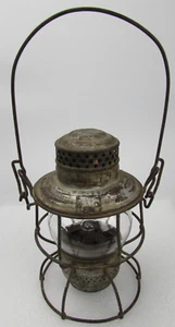ANTIQUE ADAMS & WESTLAKE CO., S.P. CO. RAILROAD LANTERN WITH ADLAKE 300 BURNER - Picture 1 of 24