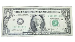 $1 US dollar Barr Alignment Error San Francisco Mint Star Fancy Serial 66199111 - Picture 1 of 5