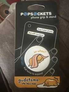 Authentic PopSockets Sanrio Gudetama “So What” PopSocket Pop Socket Phone Holder - Photo 1 sur 3