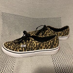 Vans Leopard Sneakers Shoes Women's 7/ Mens 5.5 Lace Up Unisex Shoes