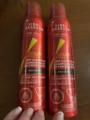 Vidal Sassoon Color Finity RICH DARKS Dry Shampoo 4.9 oz ~ Discontinued X2 - Image 1 of 4