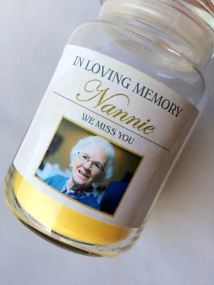 PERSONALISED MEMORIAL CANDLE STICKER LABEL GIFT YANKEE CANDLE (STICKER ONLY)