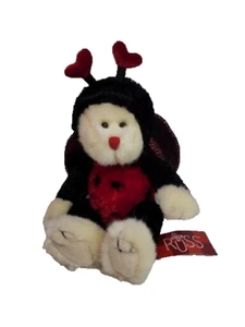 Russ 9in Buzzie Bear in Lady Bug Outfit Red Wings Valentine Stuffed Animal Plush - Picture 1 of 12