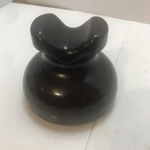 Vintage SBT Brown/Black Ceramic Porcelain Insulator Large Diameter 5” - Picture 1 of 5