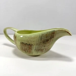 Barco con salsa de rafia Vernon Ware de colección verde marrón mediados de siglo MCM - Imagen 1 de 13