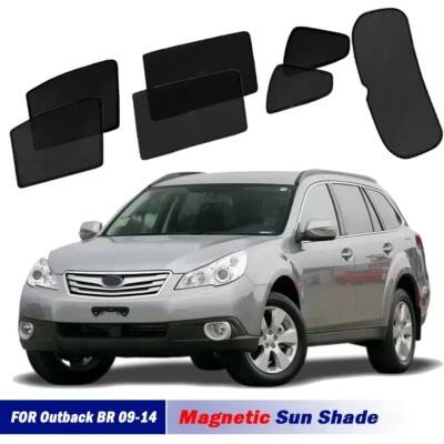 Parasoles magnéticos para Subaru Outback BR 09-14 ventanas delanteras traseras persiana Foto 1 de 4