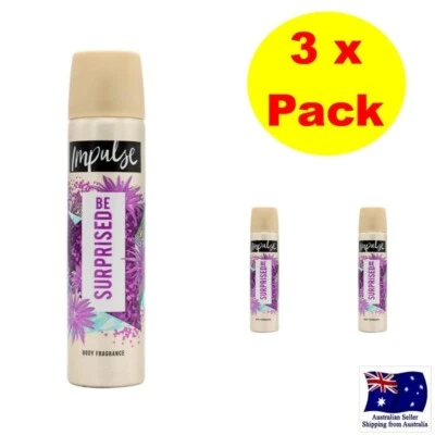 3 x IMPULSE 50g BODY FRAGRANCE - BE SURPRISED - image 1 of 4