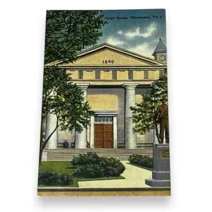 Postkarte Court House Winchester Virginia Leinenkarte C148 - Bild 1 von 2