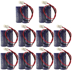 10 Pcs 3V 2CR17450 CR17450-2WK27 2600mAh PLC Industrial Control Battery New US - Picture 1 of 7
