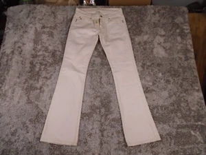 Abercrombie Fitch Jeans Womens 2 White Boot Cut Distressed College Preppy - Picture 1 of 12