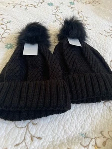 West Loop Pom Hat Black NEW with Tags - Picture 1 of 5