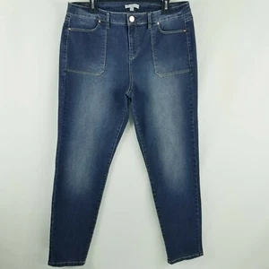 Love Fire 17 Skinny Ankle Dark Blue Wash 4-Pocket  Stretch Women's Junior Jeans - Picture 1 of 11