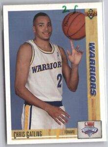 1991-92 Upper Deck Golden State Warriors Basketball Card #9 Chris Gatling Rookie