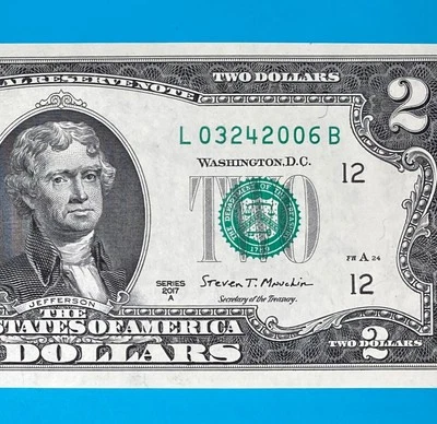 March 24, 2006 (L 03242006 B) BIRTHDAY Note $2 Two Dollar Bill *UNC* - Image 1 of 4