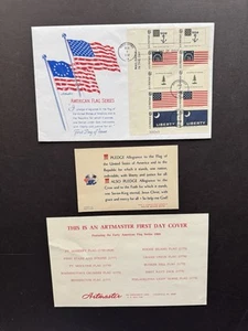 US 1968 Historical Flag FDC #1354a +1942 Pledge of Allegiance Card +Historical - Picture 1 of 2
