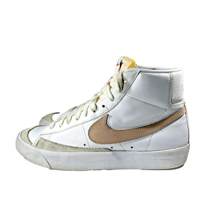 Nike Blazer 77 Mujer Talla 8.5 Cuero Zapatos de Baloncesto Tenis Blanco Parte Superior Alta Foto 1 de 4