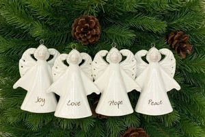 RUSS "A Touch of Grace" Porzellan Engel Ornamente Figuren 4er Set OVP - Bild 1 von 14