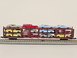 MINITRENES VINTAGE ESCALA N AHM AUTO TRANSPORTADOR 4902B PENNSYLVANIA RR 27024 - Imagen 1 de 14