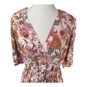 Vestido Knox Rose para mujer talla grande rubor floral manga codo abotonada talla XL - Imagen 1 de 10