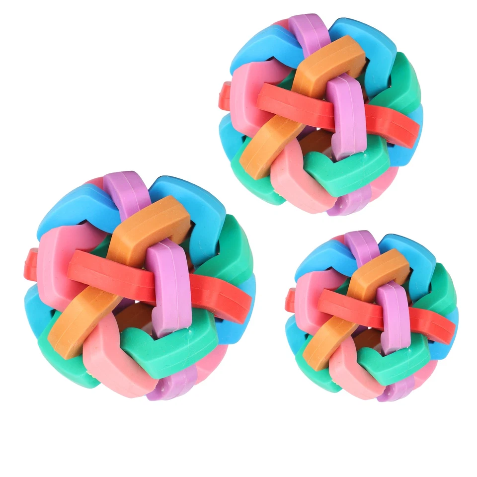 Dog Puppy Toy Colorful Soft Squeak Dog Plaything With Inside Bell Pet - Image 1 of 4