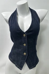 Chaleco Halter American Eagle Denim Cuello en V Talla Mediana Nuevo con Etiquetas - Imagen 1 de 14