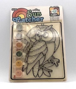 Vintage Bastelhaus Eule Sonnenfänger Set mit Farbe 1991 - Bild 1 von 2