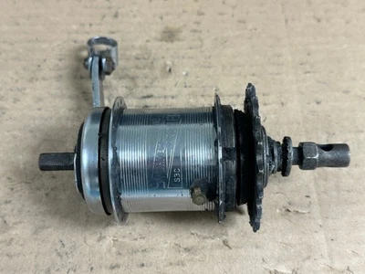 De colección 1971 Sturmey Archer S3C 3 velocidades 40 orificios engranaje interno posavasos cubo de freno Foto 1 de 4