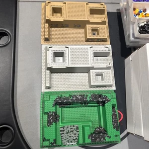 Lego Grundplatte Lot X3 Castle Royal Knight 6090 7327 Pyramide grau beige - Bild 1 von 10